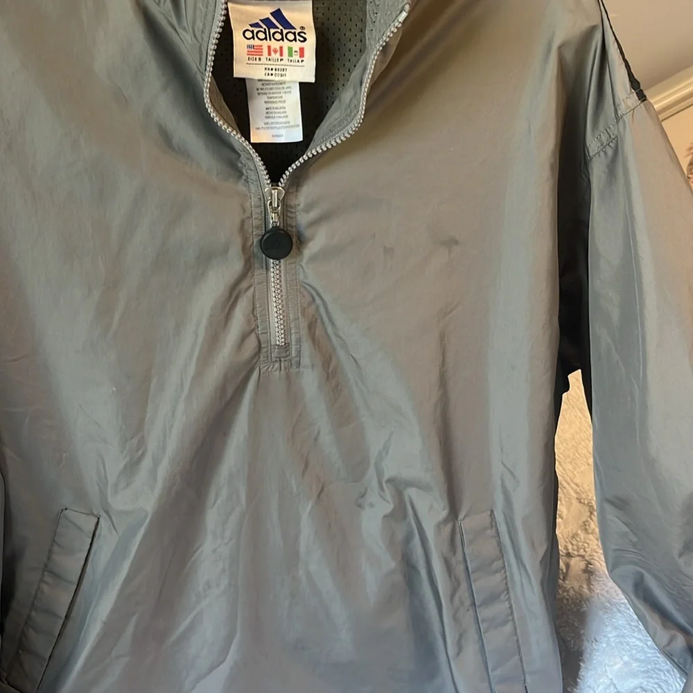 Adidas Gray Windbreaker Pullover - Picture 5 of 9